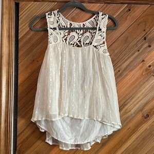 Anthropologie silk high/low tank